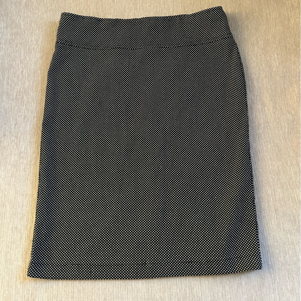 Black and White polka Dot Pencil Skirt